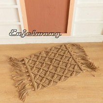 디자인 러그 거실 원형 미니 단모 황마 삼베 담요 사진 마크라메 소품 레이어링 니트 포즈 레이어 촬영