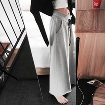 와이드 트레이닝 팬츠 밴딩 통 바지