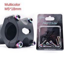 스템 자전거 부품 호환 6pcs 산악 줄기 볼트 티타늄 도금 M5x18mm 알렌 육각 머리 MTB 나사 와셔 라이저, 11, 11