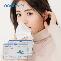 노아 덴탈 마스크 국산 3중 대형 50매 (블랙/화이트/핑크/민트/퍼플/레몬베이지/그레이) 데일리 일회용, 핑크(PINK)