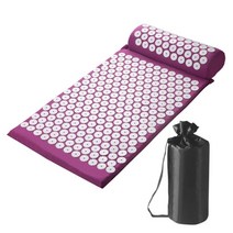탁월한 헬스 소품 요가 몸매 레깅스 마사지 매트 마사지 매트 acupressure relief stress back body pain 스파이크 매트 acupuncture mat, 보라색 보라색
