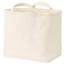 무인양품 MUJI 손잡이 캔버스 장방형 수납 바스켓 깊은형 4550002528416, 1개
