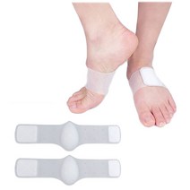 PKMALL 벨크로 실리콘 발바닥 아치밴드 발쿠션 평발패드, 화이트, 1켤레