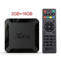 TV 셋톱 박스 스마트 수신기 OTT X96Q-안드로이드 10 2GB 16GB Allwinner H313 쿼드 코어 4K 60fps TVBOX 와이파이 구글 플레이어 유튜브 X96, 영국 플러그_2G16G, 영국 플러그+2G16G