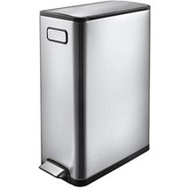 EKO 쓰레기통 에코 플라이 스텝 빈 45 리터 EK9377MT-45L (ECOFLY STEPBIN 뚜껑 첨부 세련된 슬림 페달 키친 스테인리스 사각형
