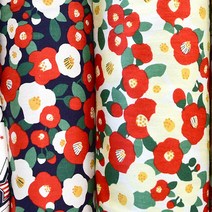나nanr_동백꽃 패턴 천 2color 패턴천 DIY원단 DIY만들기 DIY재료 공예 DIY천 만들기♥sksnfll, ♥sksnfll화이트