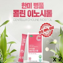 콜린 이노시톨 파우더 분말 가루 병풀콜라겐 병풀잎 추출물 식물성 유산균 유산균사균체 사균유산균 비타민B 겨우살이 임신준비 임신중 보충제, 2개