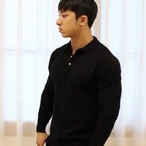 보스트핏 남자 머슬핏 카라티 부드러운 베이직 카라 긴팔 니트 9color