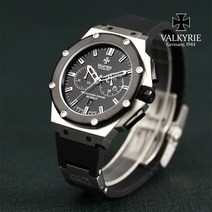 발키리 다스크로노 [신상] V-7075SBB (실버블랙)+블랙메탈밴드+실리콘밴드