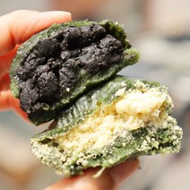 진도 해풍 쑥 송편 1kg 녹두 흑임자 식사대용, 쑥송편 녹두 소 1kg(15-17개)