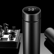 [SJ] LED 터치 온도계 온도표시 보온병 460ml ( SJ 42000EA ), 황금