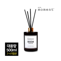 with moment 디퓨저 화장실 거실 안방 대용량 대용량 3개월지속 4가지향 500ml 1개, 화이트머스크