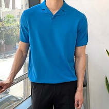 여름 쿨 린넨 스텐 카라 반팔 니트 5컬러