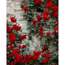 장미유화그림셋트 꽃그리기 DIY명화그리기 40*50cm, C