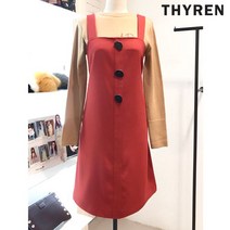 티렌 앞라인 버튼 뷔스티에 원피스 L191PWO201