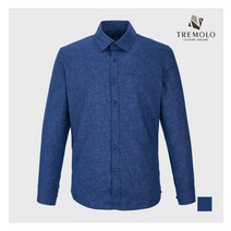 인디안 TREMOLO 솔리드 네이비 캐주얼 셔츠_TRNNLXY1106