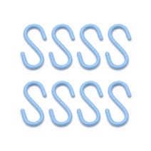 8 플라스틱 휴대용 다목적 주최자 행거 8 개 모양 후크 세트, S, 푸른