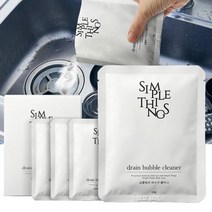 발포배수구크리너 세면대 싱크대 배수관 세정제 세탁조, 배수구 클리너 40g x 4