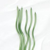 글리터 꼬불초 메탈릭 생일초 파티 케이크 특이한 이쁜 초, 그린