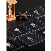 한밤의늑대인간 보드게임 방수pvc 마피아 보안관배지, 보관상자/방수스탠딩카드53장+슬리브+모래 시계