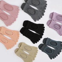 논슬립 베이직 요가양말 필라테스 미끄럼방지 발가락 홈트 양말, 베이직토우삭스 아이보리