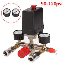 콤프레샤 90 120psi 240V 공기 압축기 펌프 압력 밸브 제어 스위치 게이지 액세서리 스위치가있는 매니 폴드 릴리프 레귤레이터