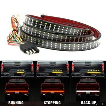 led테일게이트 트렁크램프 헤드 램프 48 60 inch Truck tailgate led 스트립 라이트 바 triple row with brake, 48인치(1.2m)