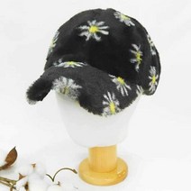 퍼볼캡 겨울 야구 모자 털모자 꽃잎 데일리 스타일 볼캡모자 남성야구모자 남자볼캡 여성볼캡 챙 짧은