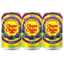 남양 츄파춥스 스파클링 345ml 포도 24캔 / ChupaChups Sparkling grape 뚱캔 탄산음료 천연색소 천연과즙, 상세페이지 참조