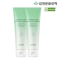 [김정문알로에] 큐어 마일드 알로에 폼 클렌져 120ml 2개, 없음