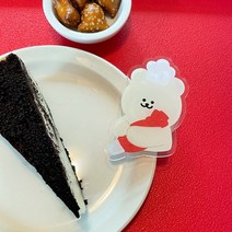 (투명 아크릴톡) 곰찌 요리사스마트톡 플라톡 그립 스마트톡케이스 아크릴톡