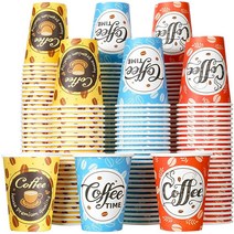 240팩 355ml(12온스) 커피 컵 커피용 일회용 종이컵 뜨겁거나 차가운 음료 주스 라떼 티 홈 오피스 레스토랑 파티 여행 피크닉 및 이벤트용 3가지 디자인 575202302