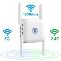 신호 부스터 증폭장치 5Ghz 와이파이 리피터 무선 익스텐더 1200Mbps 앰프 장거리 신호 부스터 2.4G Repite, 01 EU_02 white