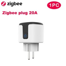 Tuya 스마트 지그비 플러그 20A EU 콘센트 3680W 전력계 Alexa 및 Tuya 허브와 호환 가능, 06 Zigbee Plug 1pcs