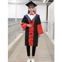 졸업 사진 학사모 가운 석사 학사 학위 교장 박사 복 레드 어린이, 핑크, S 150cm-160cm