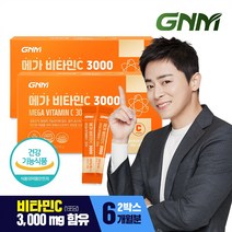 [1박스당 3개월분] GNM 메가 비타민C 3000 90포 / 비타민씨 분말 가루, 180포