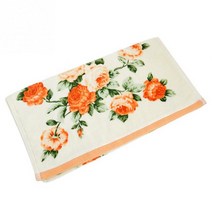 부드러운 모란 꽃 인쇄 수건 빠른 건조 욕실 수건 Facecloth 홈 섬유 호텔 용품, 02 주황색
