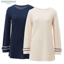 A라인 배색라운드넥 니트 CL9SSW101