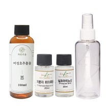 [자연의숲] 어성초 스킨토너 만들기세트 (어성초추출물 저분자히알루론산 실크아미노산 스프레이공병), 1개