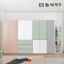 동서가구 네오 알로 유럽풍 양문 원터치 색상 자유선택 반장 거울반장 옷장 이불옷장 3단서랍옷장 택1 NEO622, 2_거울반장, 그레이