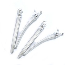 FEEL 헤어핀셋 실리콘코어 헤어클립 4개입, 1set, 화이트