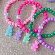 박나래 착용 1+1 캔디 하리보 컬러 팔찌 펄 곰 펜던트 젤리 여름 커플 우정 선물 레이어드 볼 구슬