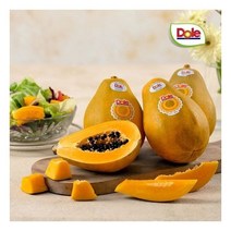 [Dole 본사직영] 파파야 5과 2.5kg (개당 500g 내외), 2.5kg(5과), 1개