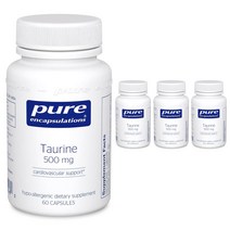퓨어인캡슐레이션 타우린 500mg 캡슐, 60개입, 4개