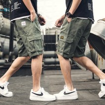 데일리 베이직한 룩 남성 카고 건빵 반바지 루즈 오버 핏 빅 사이즈 허리 밴딩 고무줄 팬츠 여행 야외 캠핑 차박 피크닉 낚시 시원한 바캉스 캐주얼 바지 아저씨 중년 기본 남자 하의