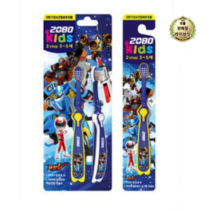 2080 키즈 또봇V 2step 3~5세 유아칫솔, 랜덤, 1개입, 3개