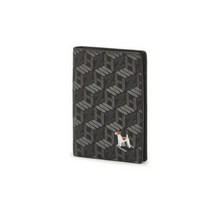 헤지스 [헤지스ACC] [20SS] WUHO0E902BK 블랙 프린트배색 소가죽 카드지갑
