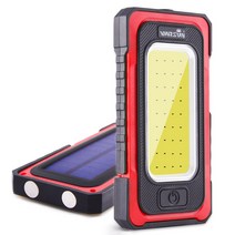 WARSUN 고휘도 1500루멘 태양열 LED 작업등 자석 충전 랜턴, 레드, 4000mah, 있음