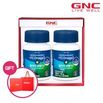 [GNC] 알티지 오메가3 60캡슐 (1개월분) x2병 세트_30427, 없음