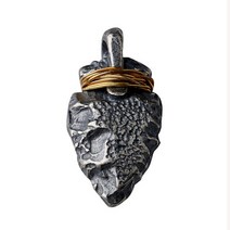 운석 METEORITE 수집 광물 펜던트 목걸이 리얼 925 스털링 실버 화살표 럭셔리 쥬얼리 아이템 빠르고 여성 남성 2023 P72, 1.Only Pendant